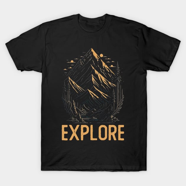 Explore Mountains T-Shirt by arazra